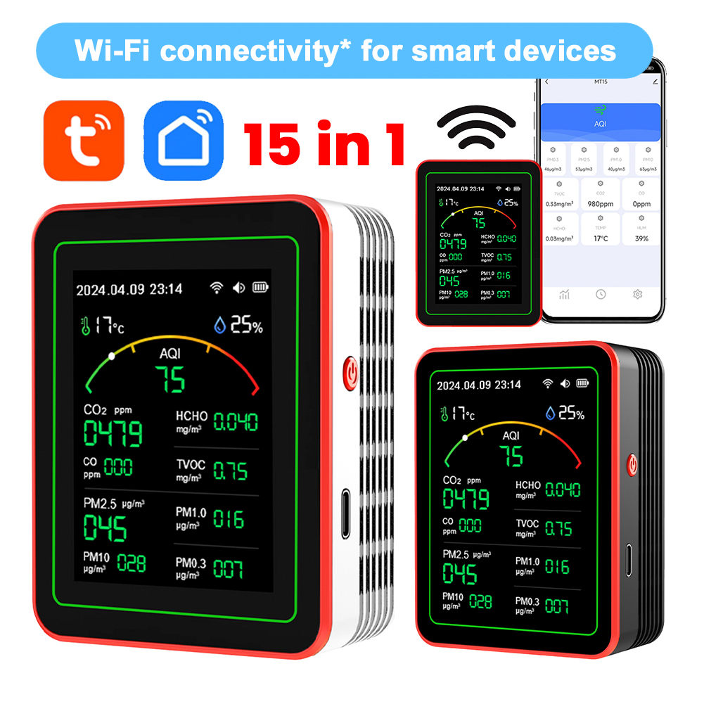Woodworking App - Tuya WiFi 15-in-1 Penguji CO CO2