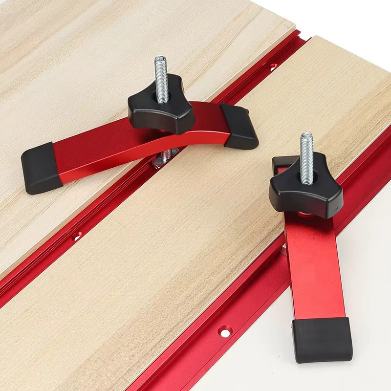 Woodworking Groove - 1/2 Buah Penjepit Penahan Cepat Aluminium