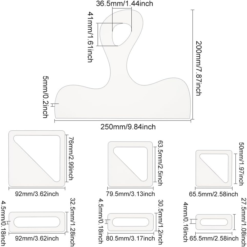 7Pcs Template Charcuterie deng - Woodworking Groove ulasan dan harga