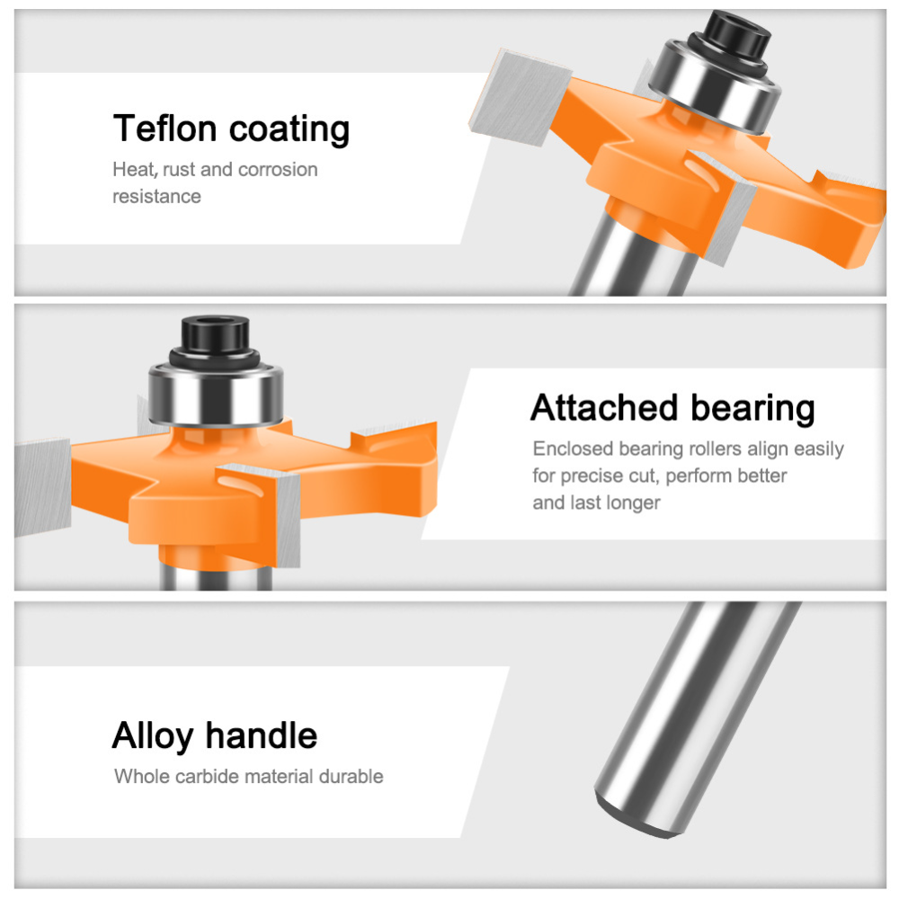 Mata Router T-Slot 4 Sayap, Sh - Woodworking Groove ulasan dan harga