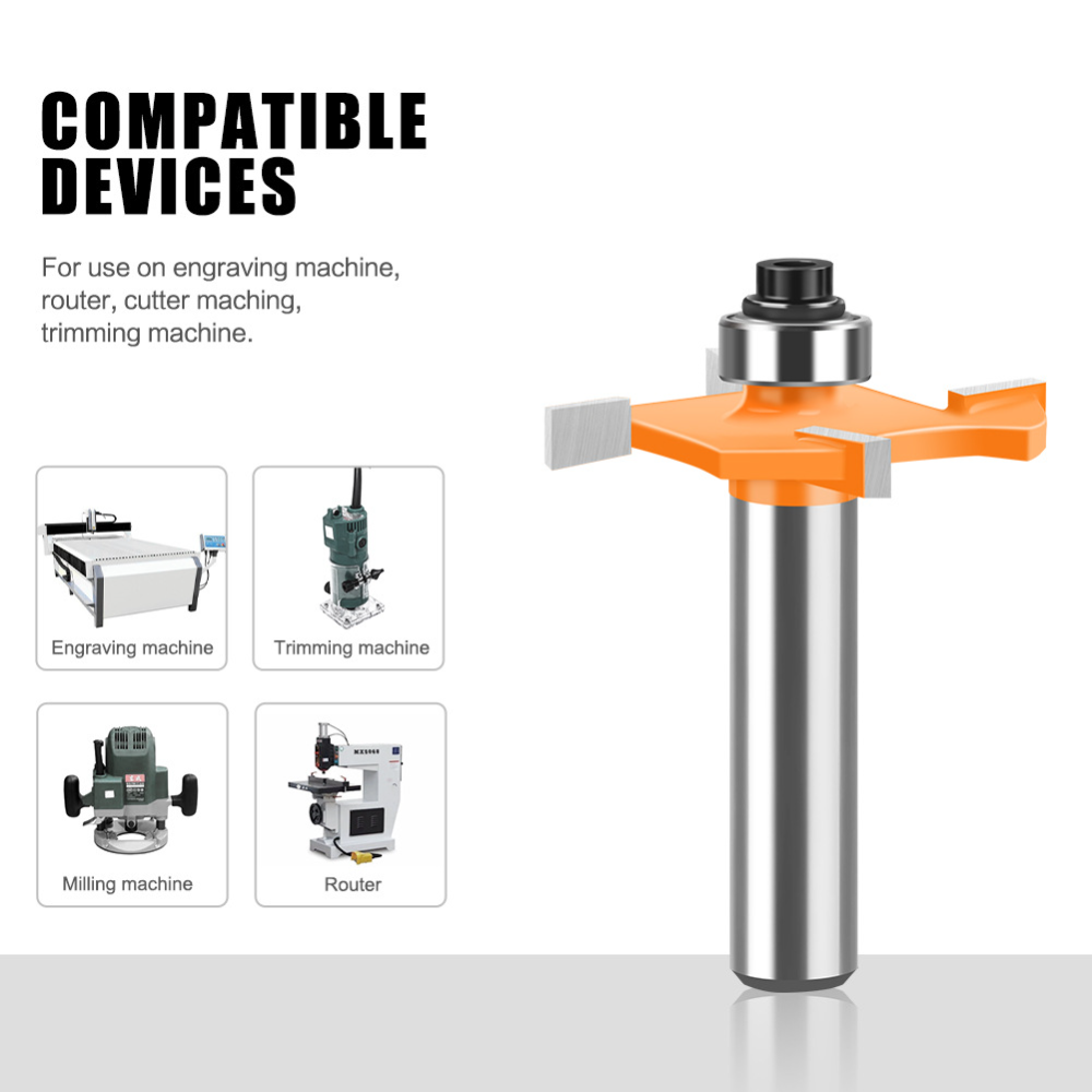 Mata Router T-Slot 4 Sayap, Sh - Woodworking Groove ulasan dan harga