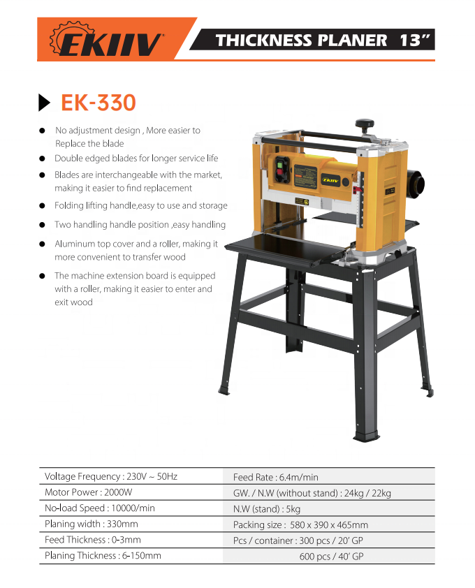 Mesin Ketam Kayu Portable 110v - Woodworking Thicknesser ulasan dan harga