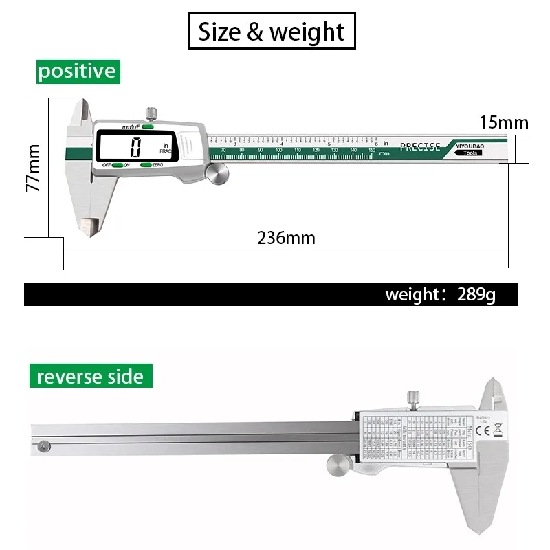 ET50 Caliper baja tahan karat  - Woodworking Thicknesser ulasan dan harga