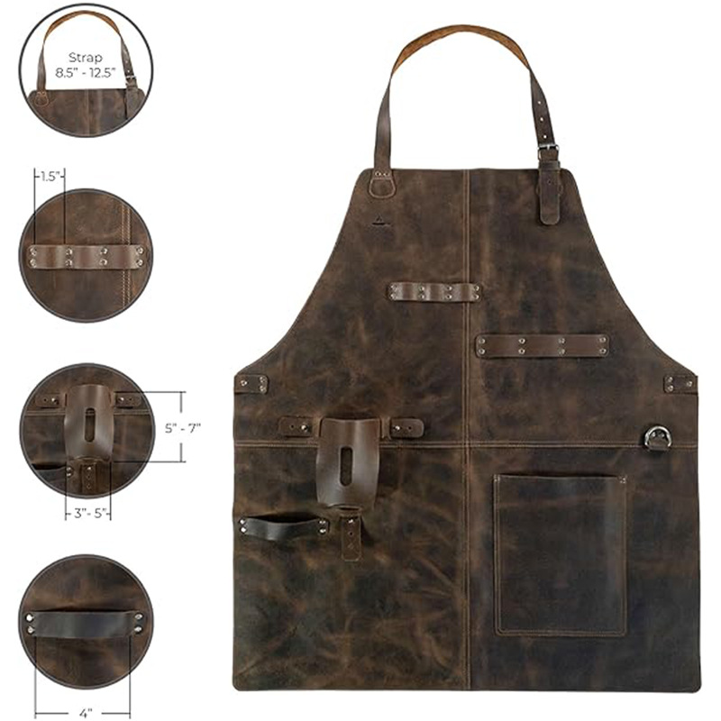 Apron Kulit PU Retro, Model Si - Woodworking Artisans ulasan dan harga