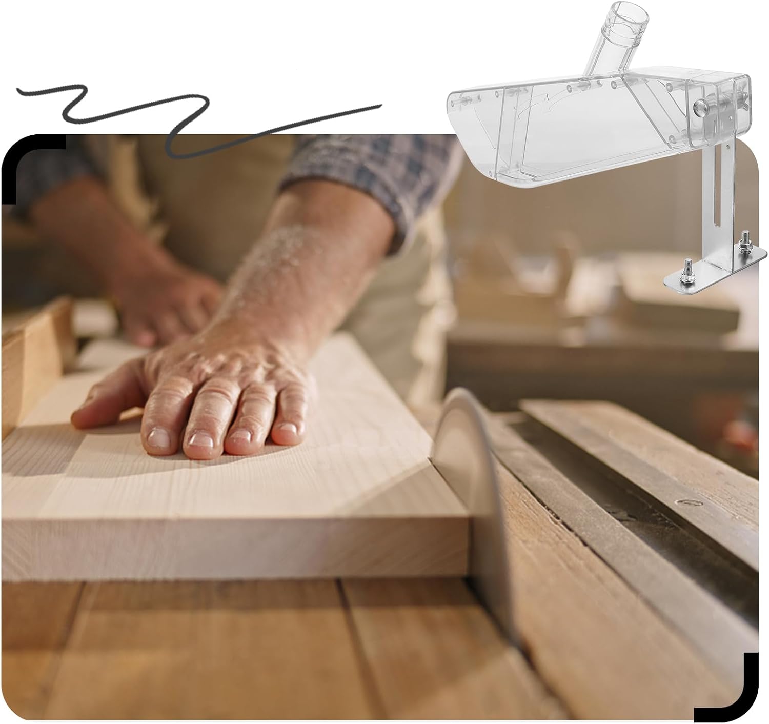 Penutup Pelindung Gergaji Meja - Vacuum Cleaner Woodworking ulasan dan harga